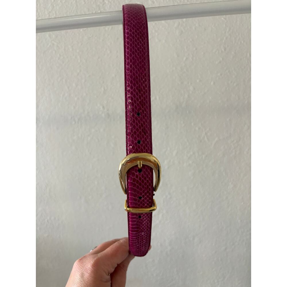 Vintage Pink Genuine Snakeskin Belt Size Large